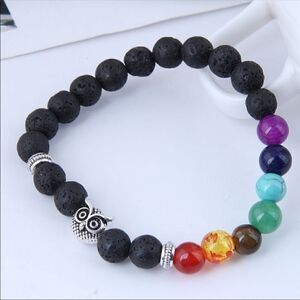Bracelets Owl Natural stones Beads Versatile + Ipsy bag